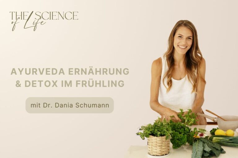 Dr. Dania Schumann bereitet grünes Gemüse zu - Titelbild Ayurveda Ernährung und Detox im Frühling